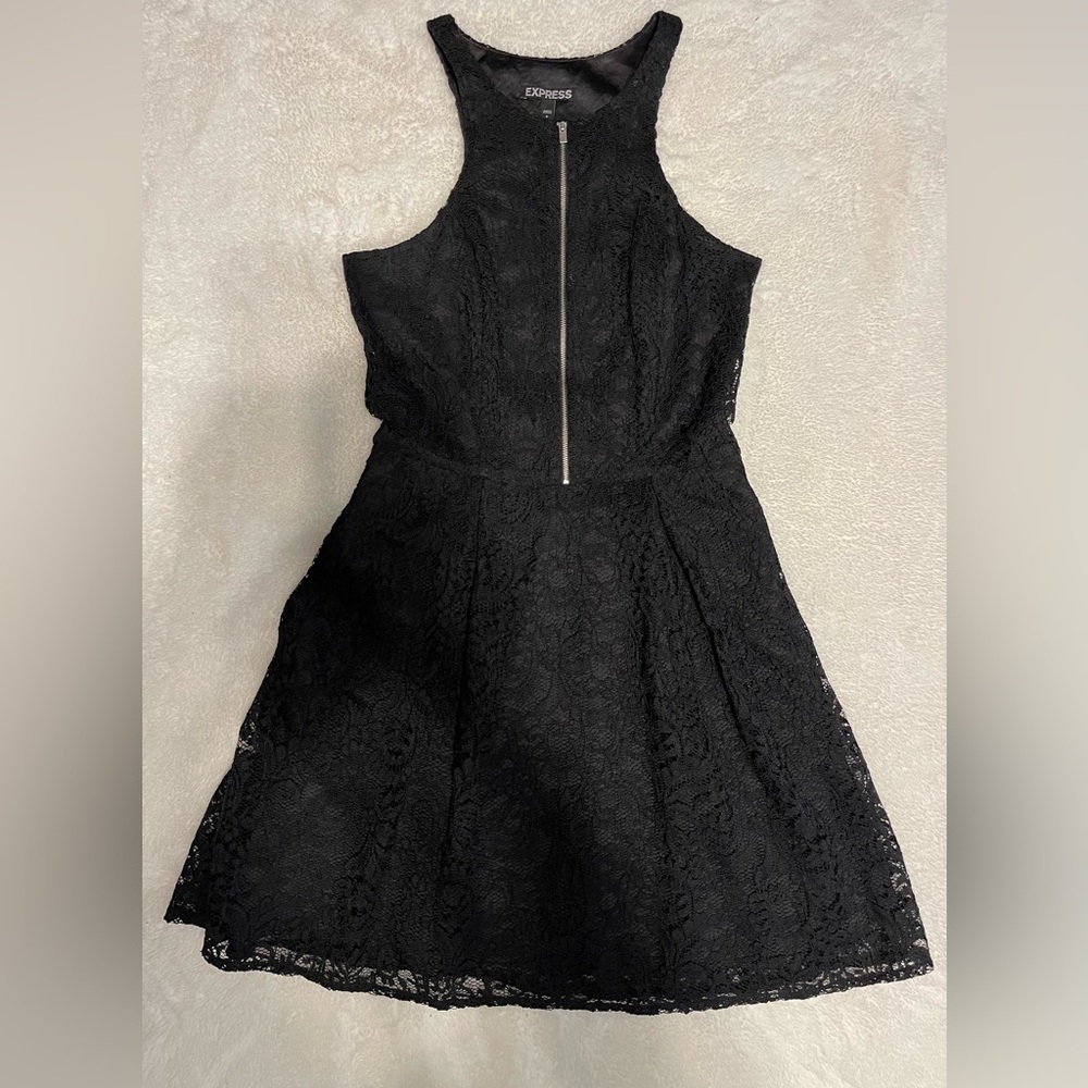 Women’s Black Dress Size 0 Express Lace Sleeveless